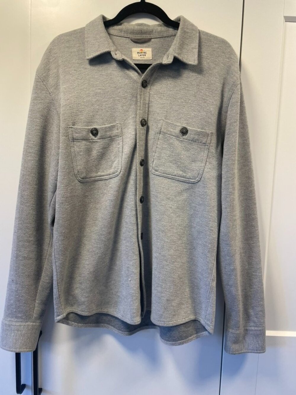 Marine Layer Gray Twill Overshirt (Shacket) Size Medium